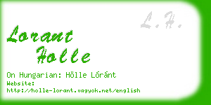 lorant holle business card